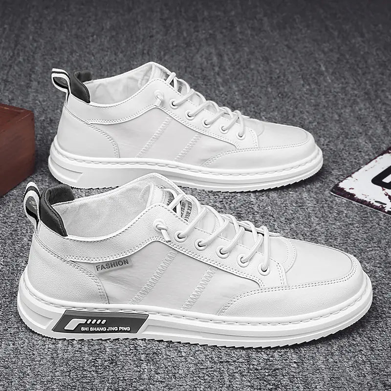 Autumn High-Top Korean Style Canvas Sneakers for Men