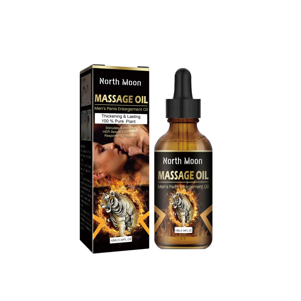 North Moon Men's Massage Oil for Body Care and Moisture
