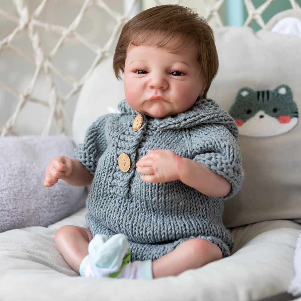 49cm Realistic Reborn Doll Levi Awake with Veins
