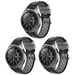 PINHEN 3 Pack 22mm Watch Straps for Men Watch 22mm Compatible with Samsung Galaxy Watch 46mm SM-R800 R800 Galaxy Watch 3 45mm R840 Gear S3 Classic and Frontier