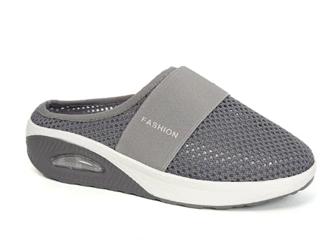 Plus Size Wedge Heel Baotou Mesh Casual Slippers