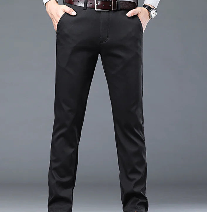 Men's Loose Straight Stretch Pants for Business Activities
