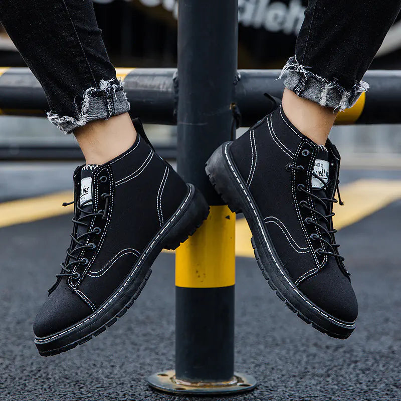 Men's British Style Casual High Top Martin Boots