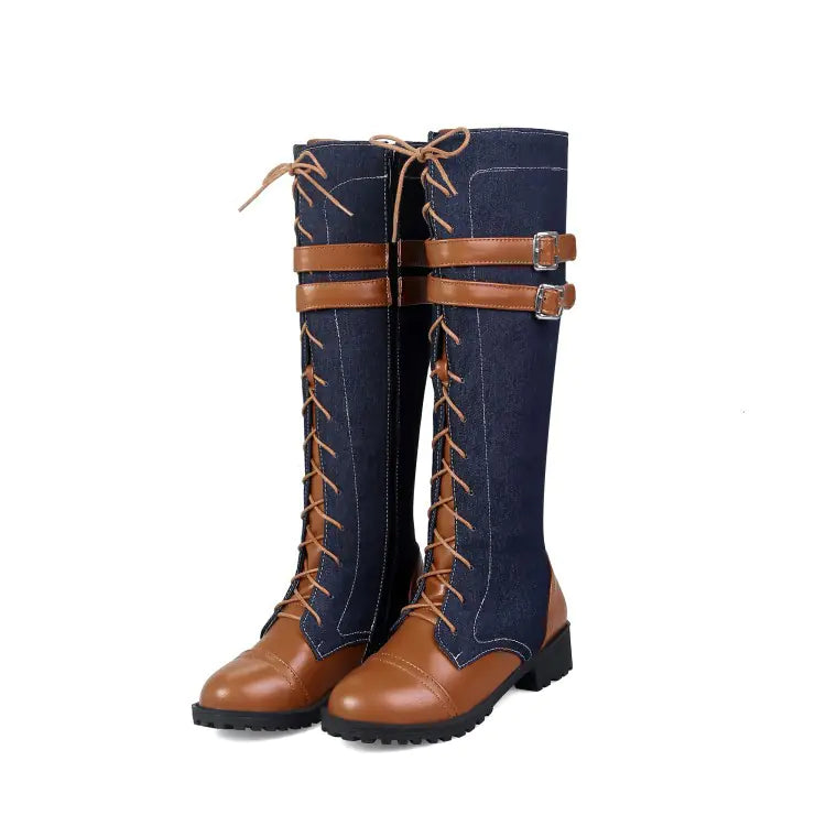 Autumn Women's Over-the-Knee Denim Boots