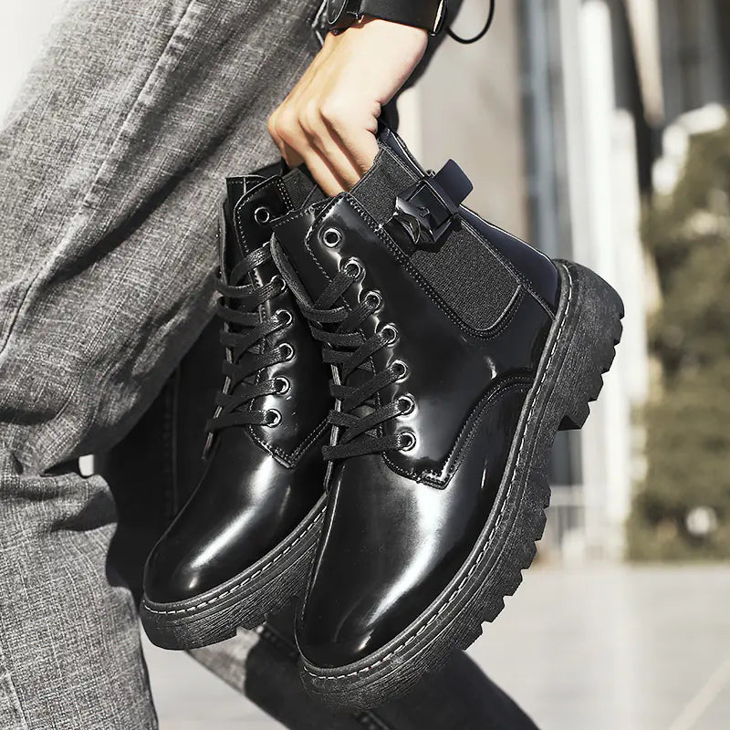 Martin British Style Men's High-Top Leather Boots