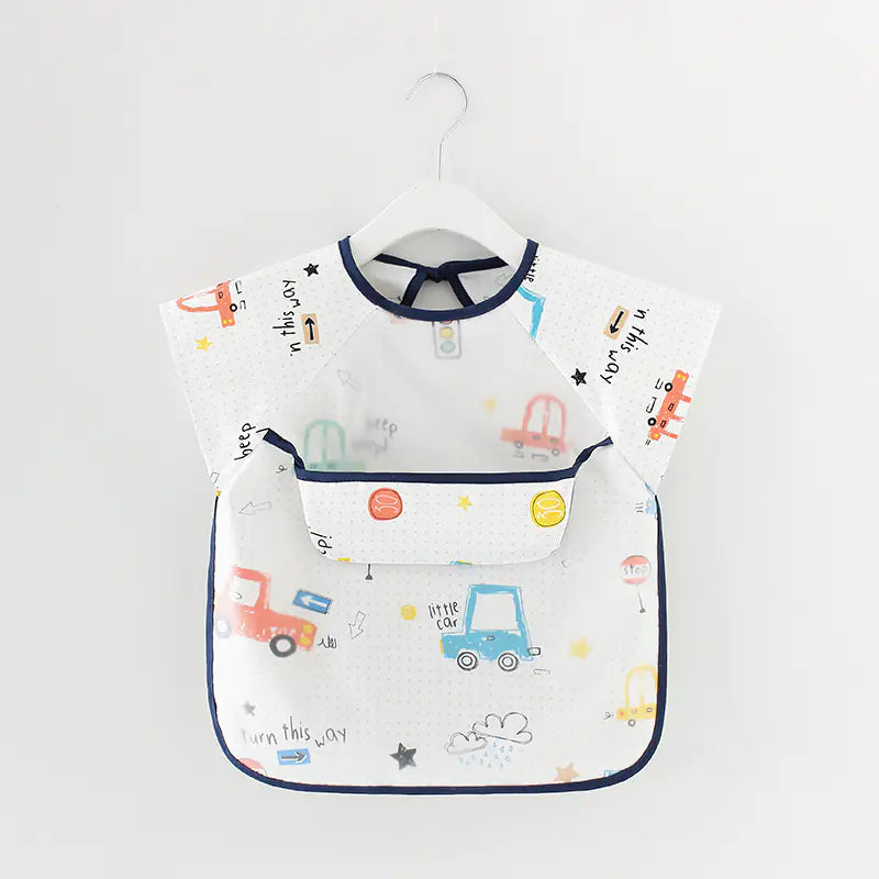 Waterproof Long Sleeve Kids Smock Apron for Eating