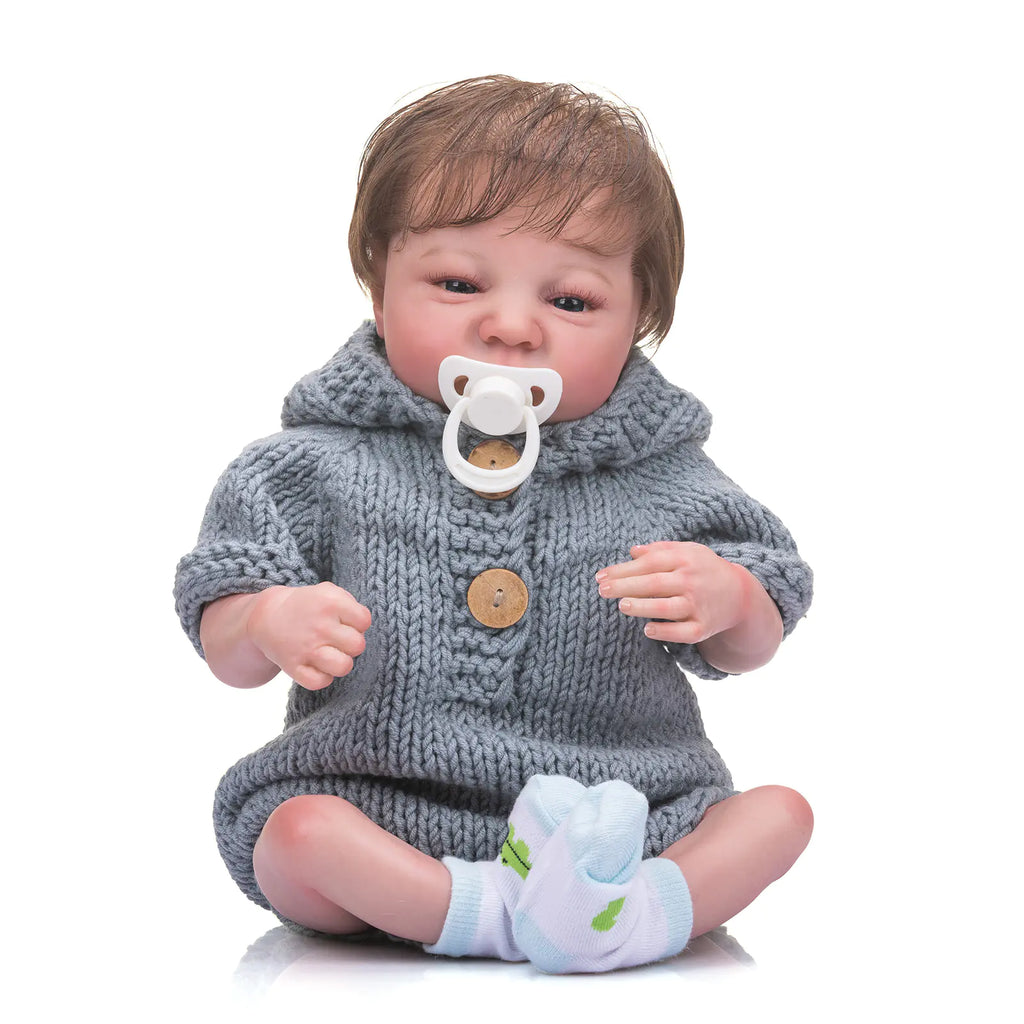 49cm Realistic Reborn Doll Levi Awake with Veins