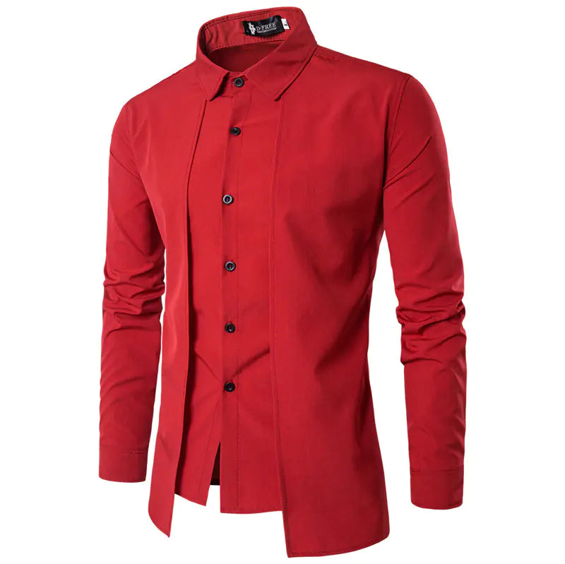 Men's Slim Fit Long Sleeve Shirt - New Style Two-Piece