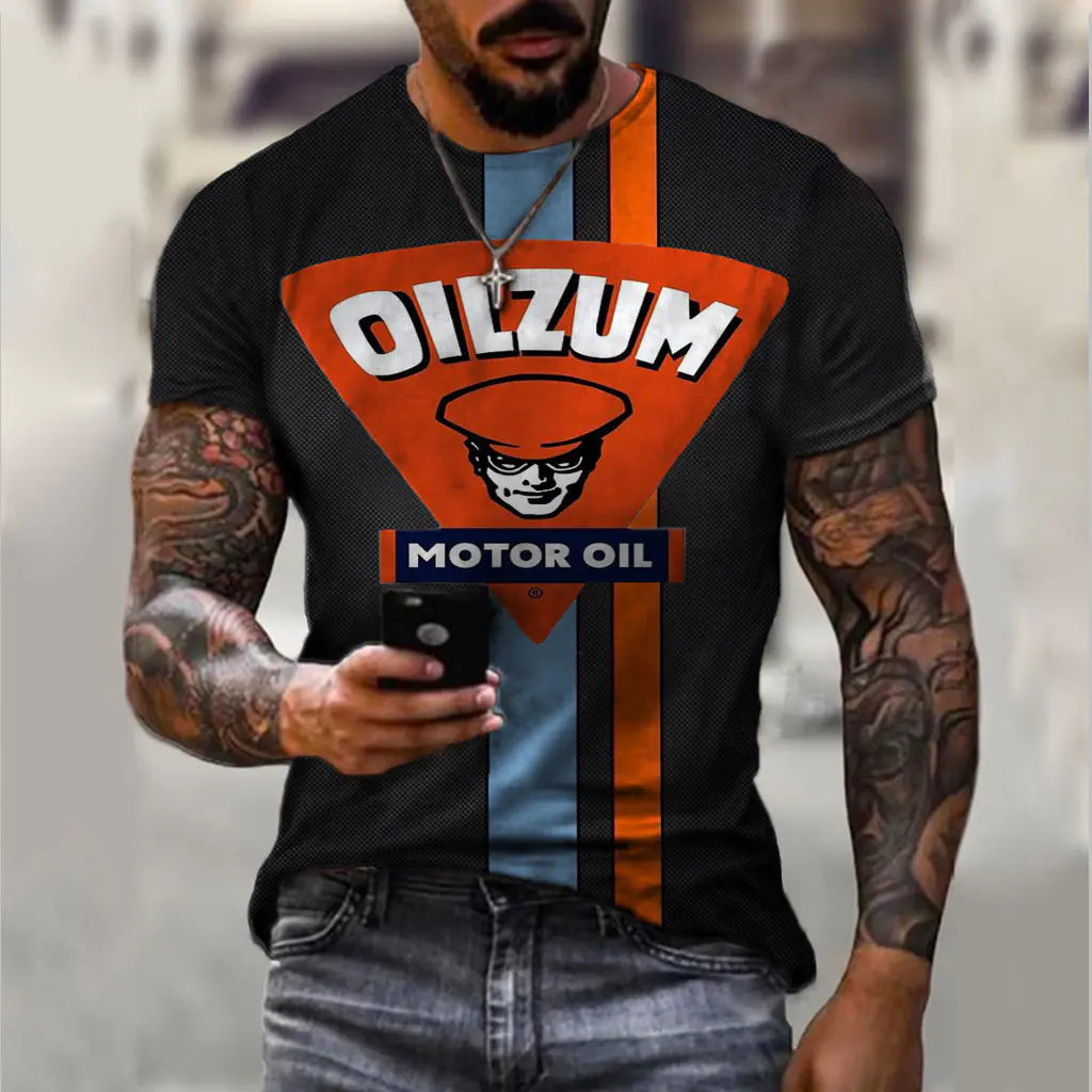 Men's Short Sleeve T-Shirt 3D Digital Print GULF