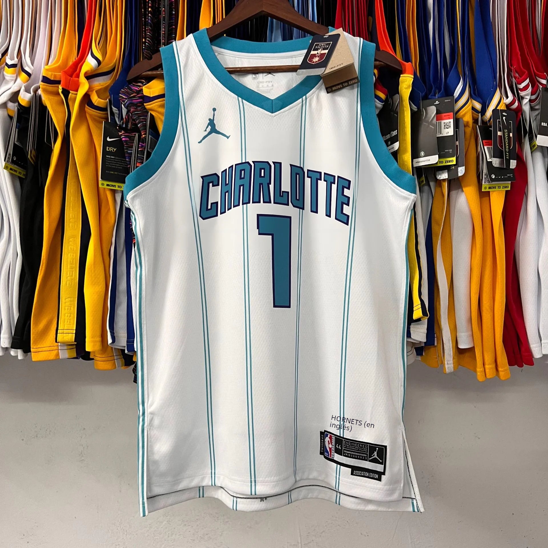 Hornets 2023 Season White Blue NBA Jerseys (Quick-Dry)