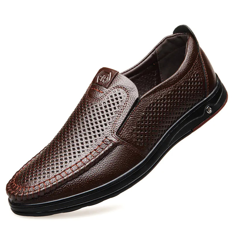 Men's Genuine Leather Breathable Casual Shoes (Size 45-46)