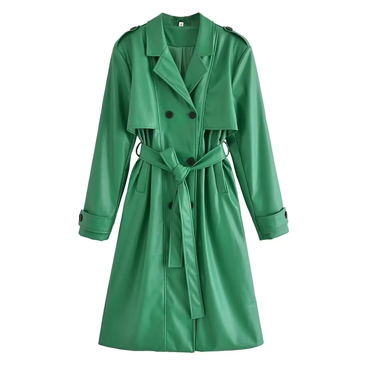 Loose Double-Breasted Long Trench Coat for Women
