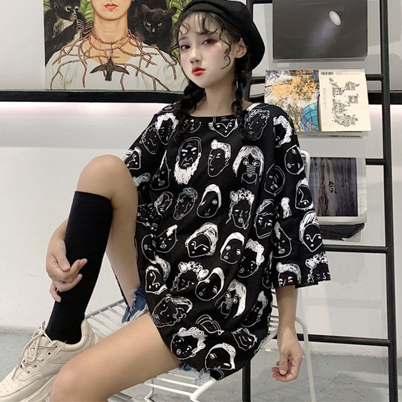 Trendy Women's Short Sleeve T-Shirt with Print