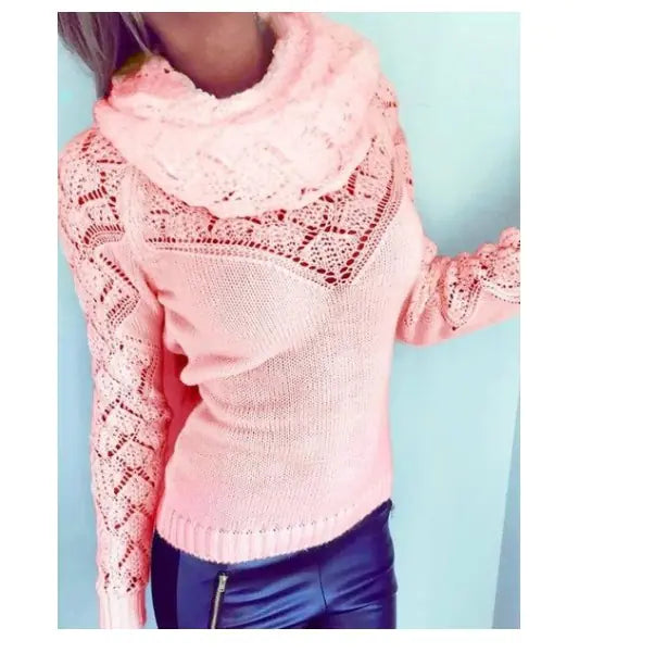 Cross-Border Exclusive Women's Long Sleeve Knit Sweater