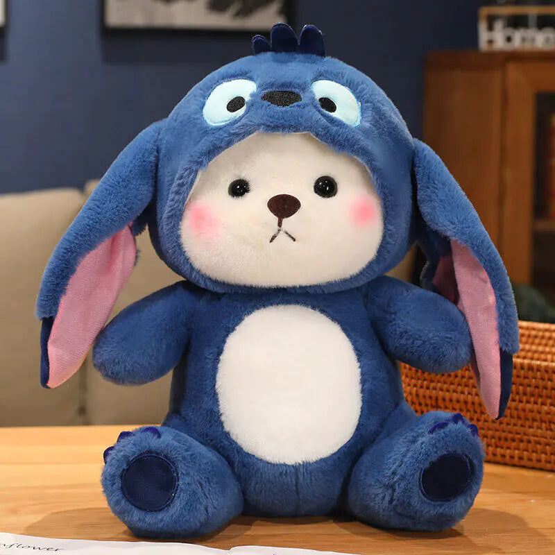Blue Transforming Bear Plush Toy - Strawberry Bear