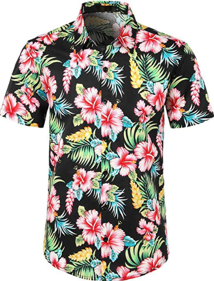 Men's 3D Digital Print Short Sleeve Shirt