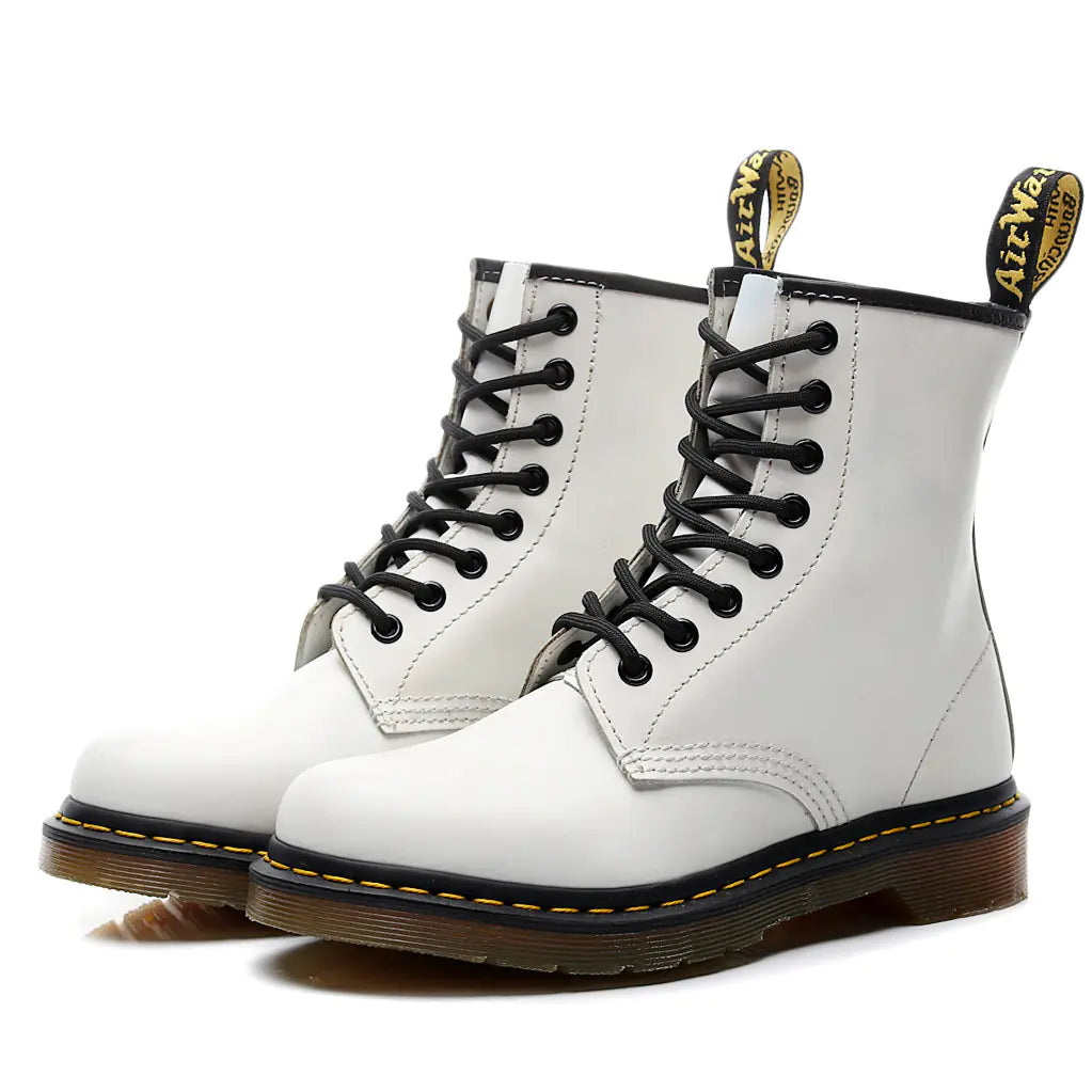 Women's Martin Boots - Trendy Leather Short Ankle Boots