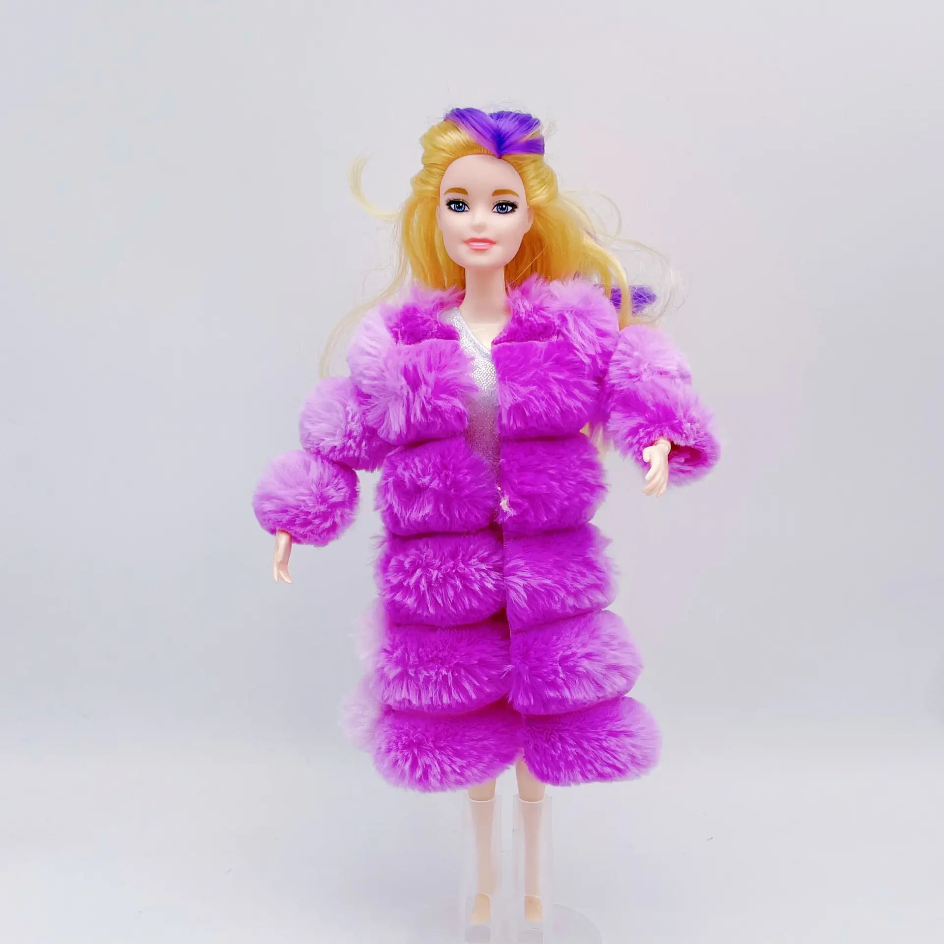 11 Inch Barbie Doll Clothes with Plush Short Coat Set