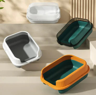 Large Semi-Enclosed Cat Litter Box for Wholesale
