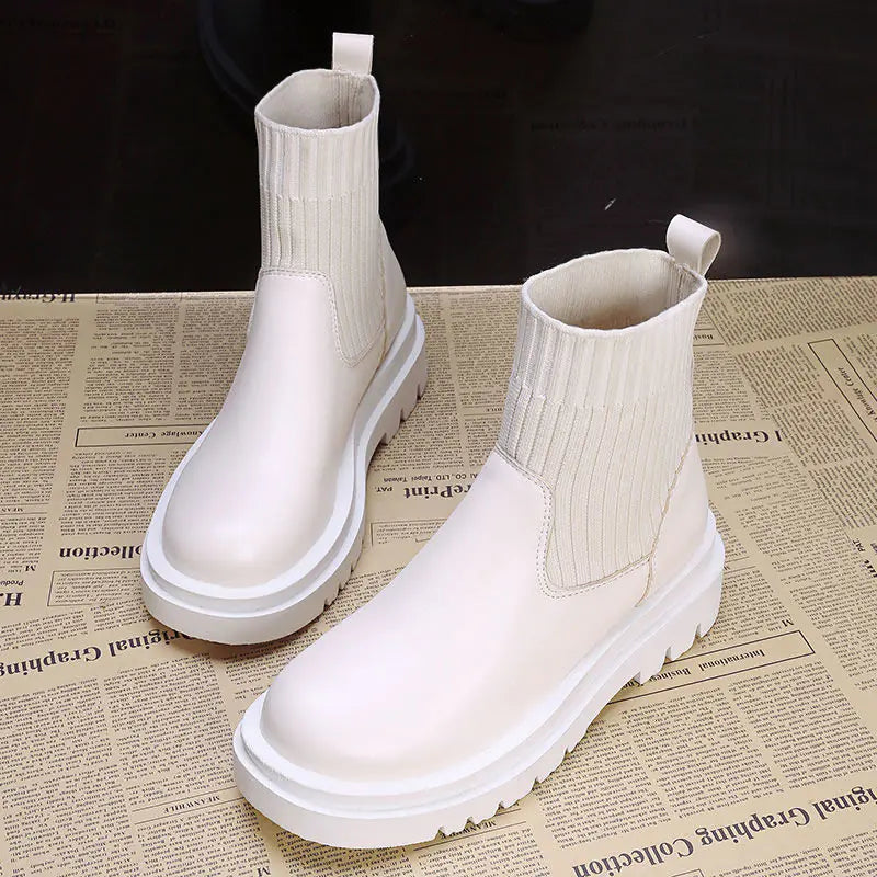 Botines Martin de plataforma con cordones de estilo británico