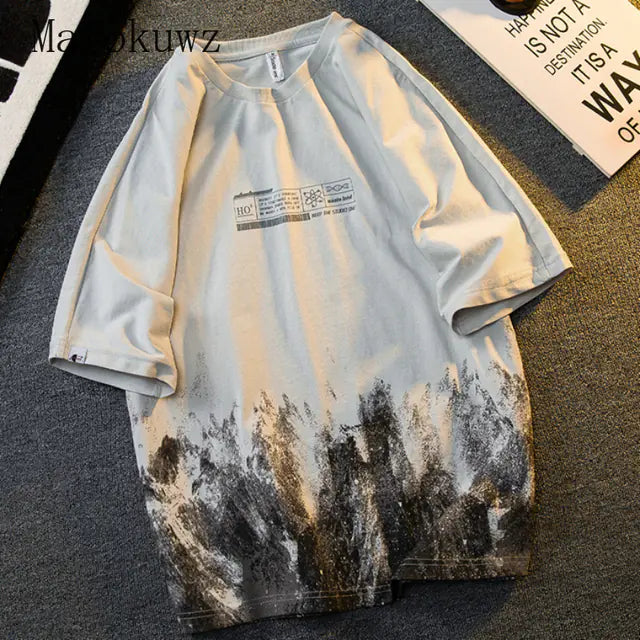 Summer Tie-Dye Gradient Short-Sleeved T-Shirt for Couples