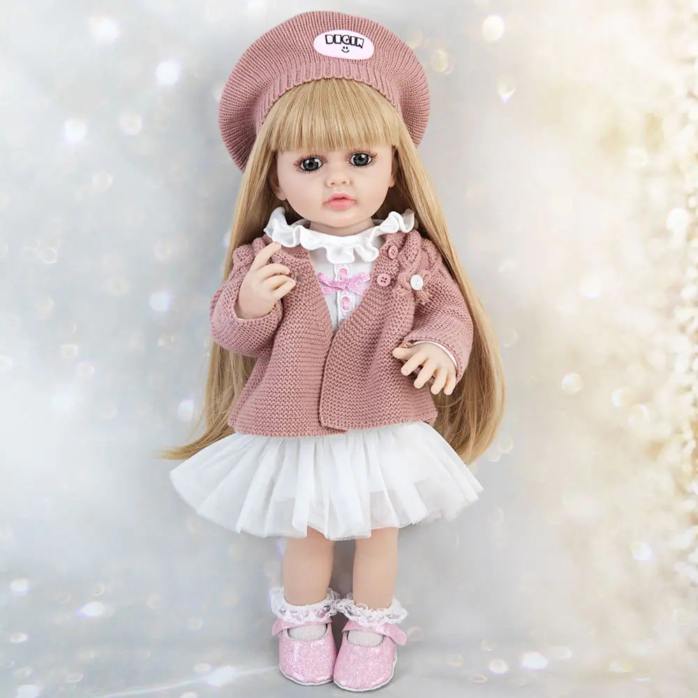 55cm Reborn Doll with Sweater Outfit for Girls