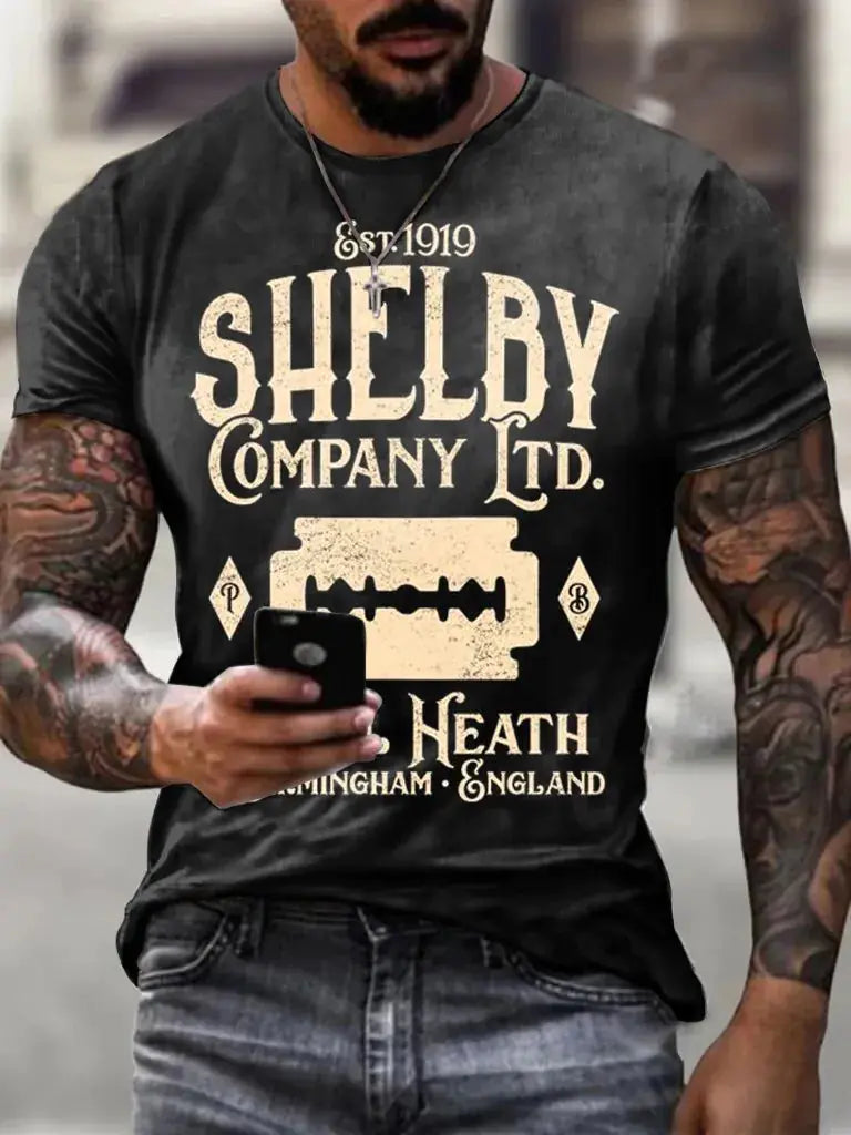 Men's Casual 3D Digital Print Short Sleeve T-Shirt