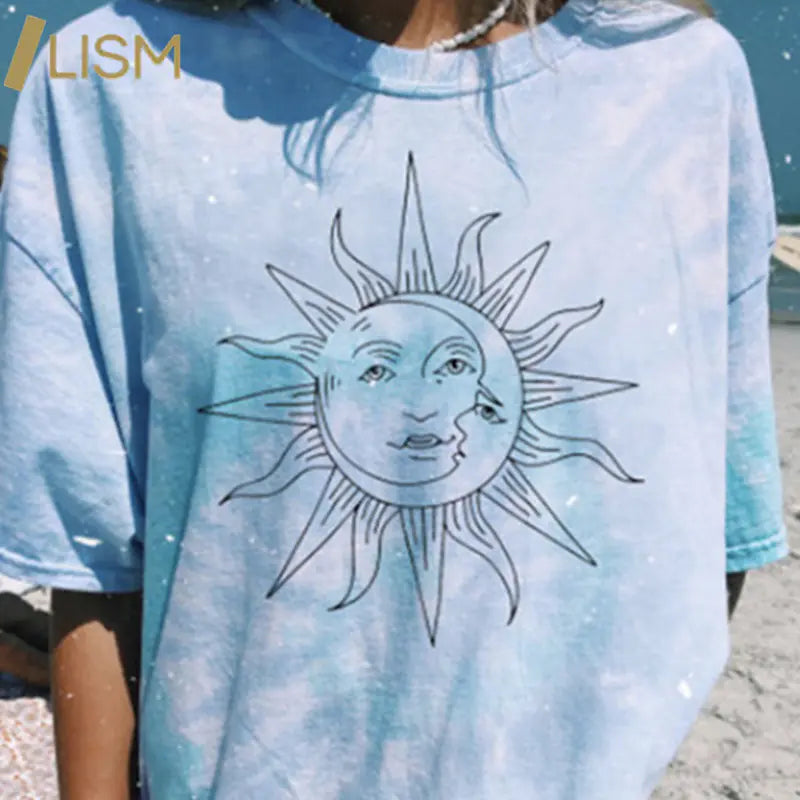 Graphic Harajuku Tie-Dye T-Shirt for Women - Summer