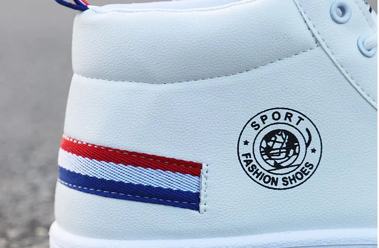 Trendy Casual High Top Sneakers - Korean British Style