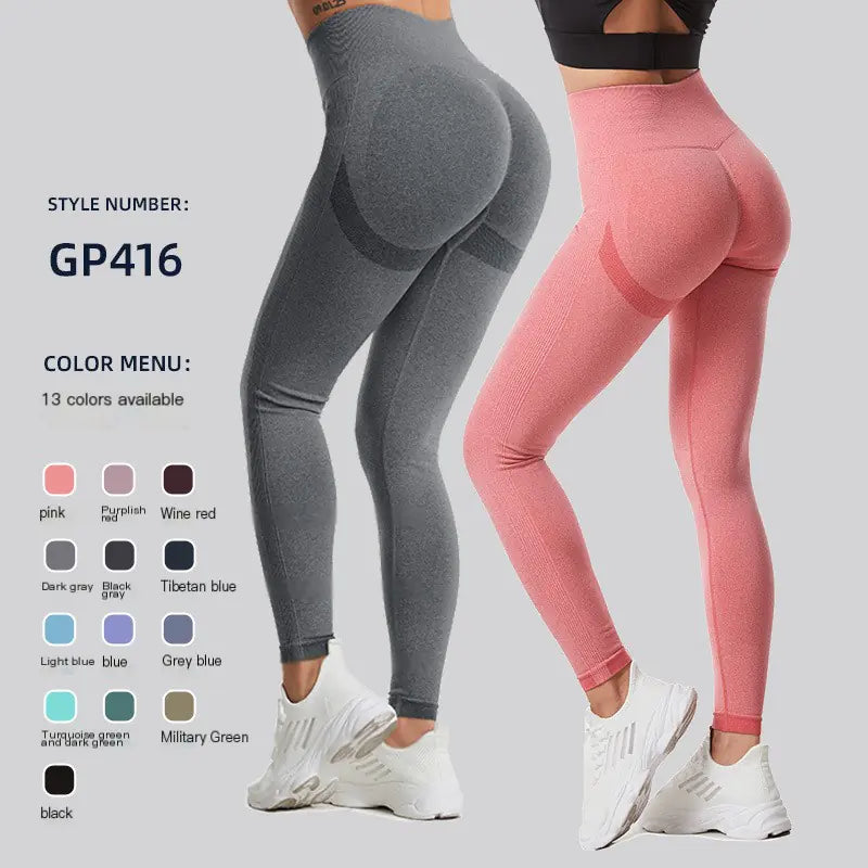 High-Waisted Butt Lifting Peach Yoga Pants