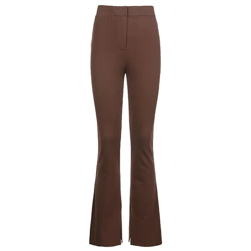 High Waist Skinny Split Casual Pants for Women