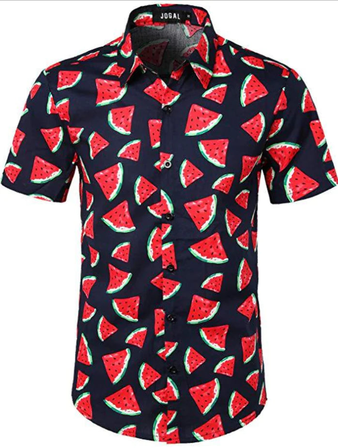 Men's 3D Digital Print Short Sleeve Shirt