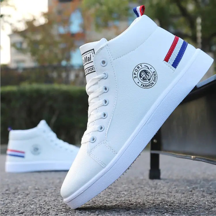 Trendy Casual High Top Sneakers - Korean British Style