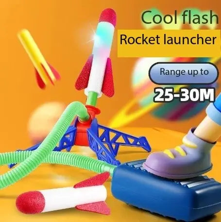 Outdoor Foot-Powered Toy Rocket Launcher for Kids