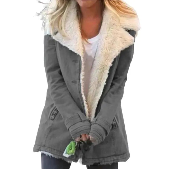 Thick Warm Hooded Parka Jacket for Women