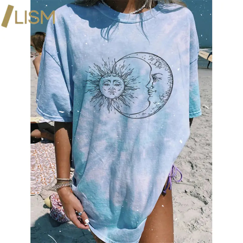 Graphic Harajuku Tie-Dye T-Shirt for Women - Summer