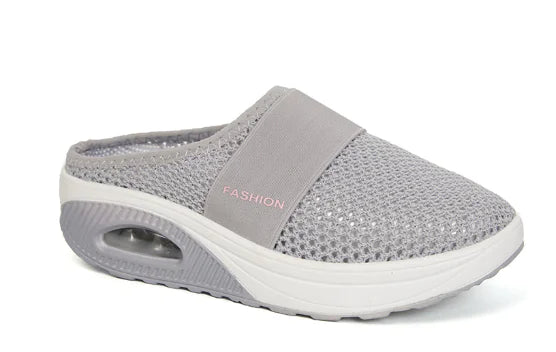 Plus Size Wedge Heel Baotou Mesh Casual Slippers