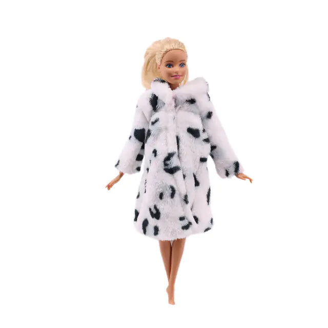 Plush Coat Accessories for 26-30cm Barbie Dolls