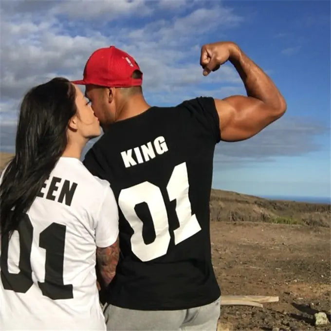 King and Queen Couple Short Sleeve T-Shirts
