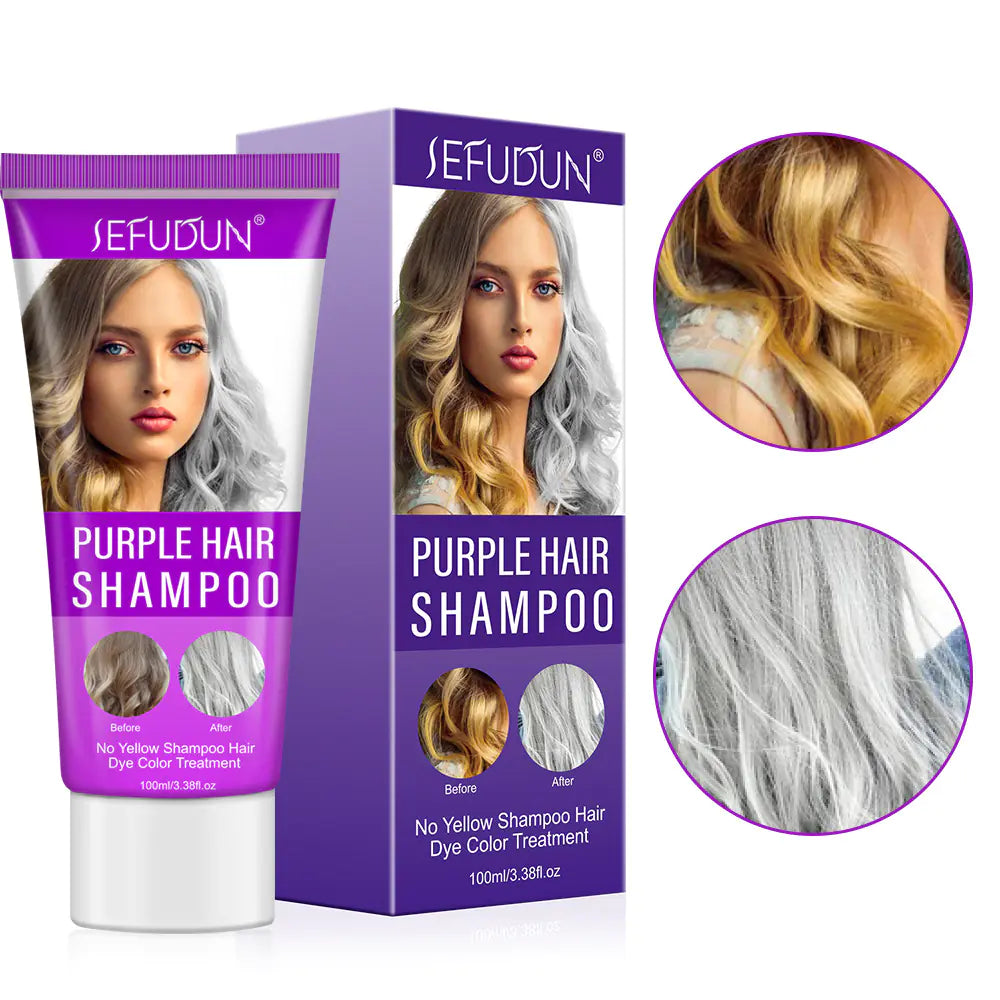 Yellow Brass Tone Remover Shampoo & Purple Hair Mask