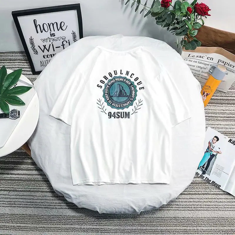 Summer Men's Short Sleeve T-Shirt with Trendy Print