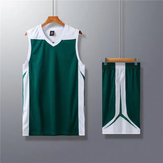 Men's College Basketball Uniform Set with Custom Shorts