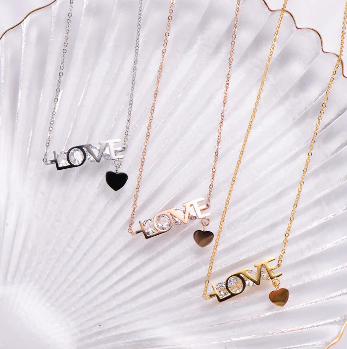 18K Gold-Plated Love Necklace - Harajuku Style for Women