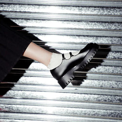 Vintage Mary Jane Schuhe mit runder Zehenpartie und mittlerem Absatz