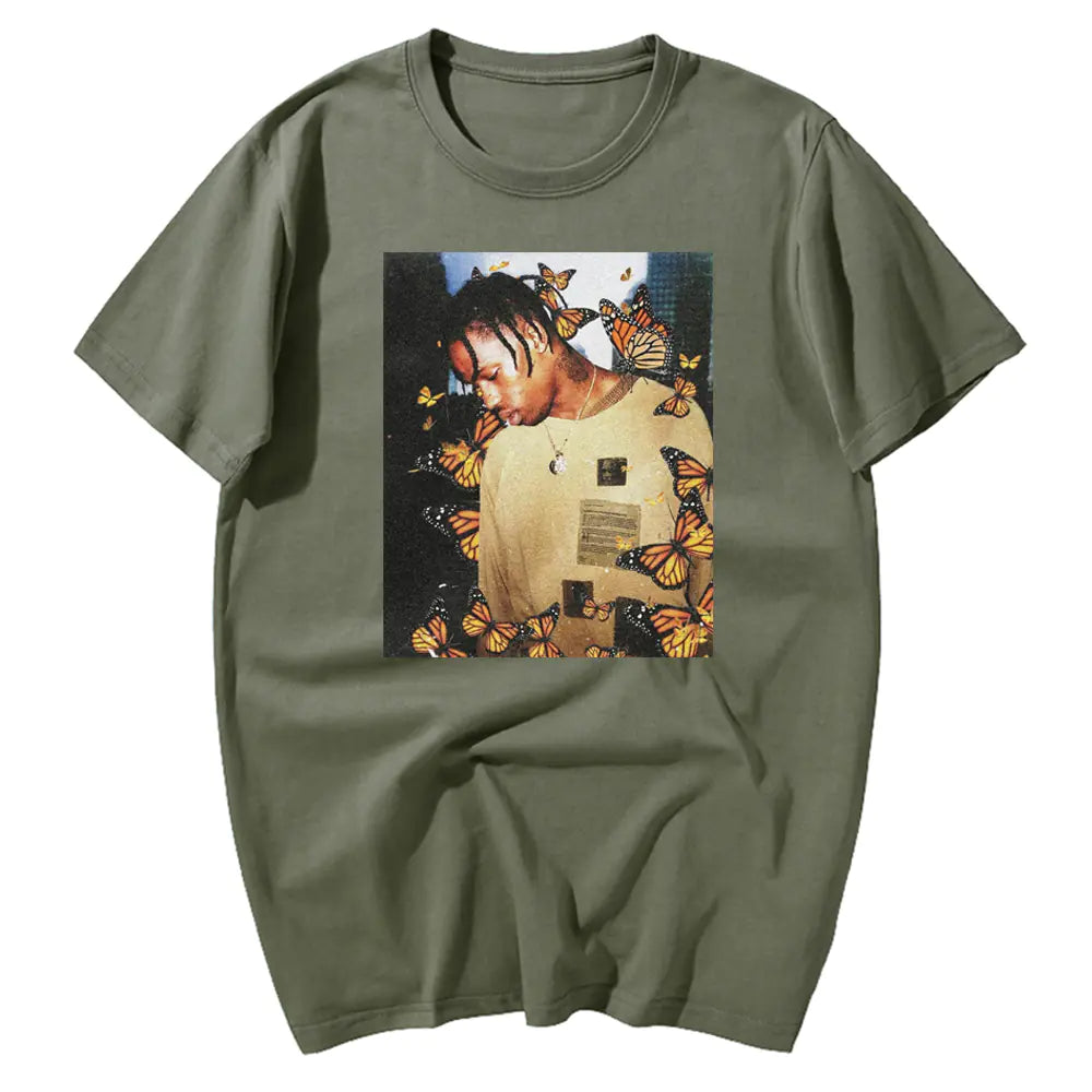 Custom Printed Short Sleeve Round Neck T-Shirt