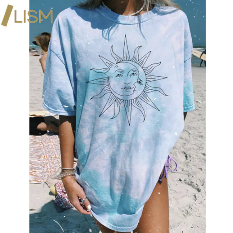 Graphic Harajuku Tie-Dye T-Shirt for Women - Summer