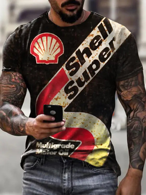 Men's Short Sleeve T-Shirt 3D Digital Print GULF