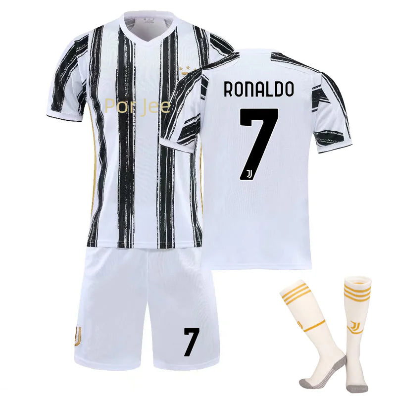 2021 Juventus Home Gold Jersey with Socks, Ronaldo 7