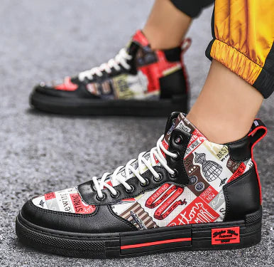 Winter Trendy High-Top Canvas Sneakers for Men