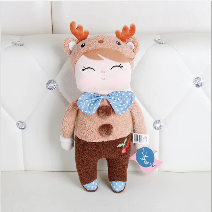 Custom Plush Toy Cute Dress-Up Doll with Cartoon Bag